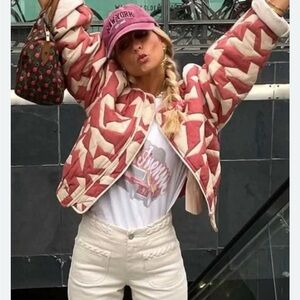 Pacino Patchwork Cropped Bomber Jacket